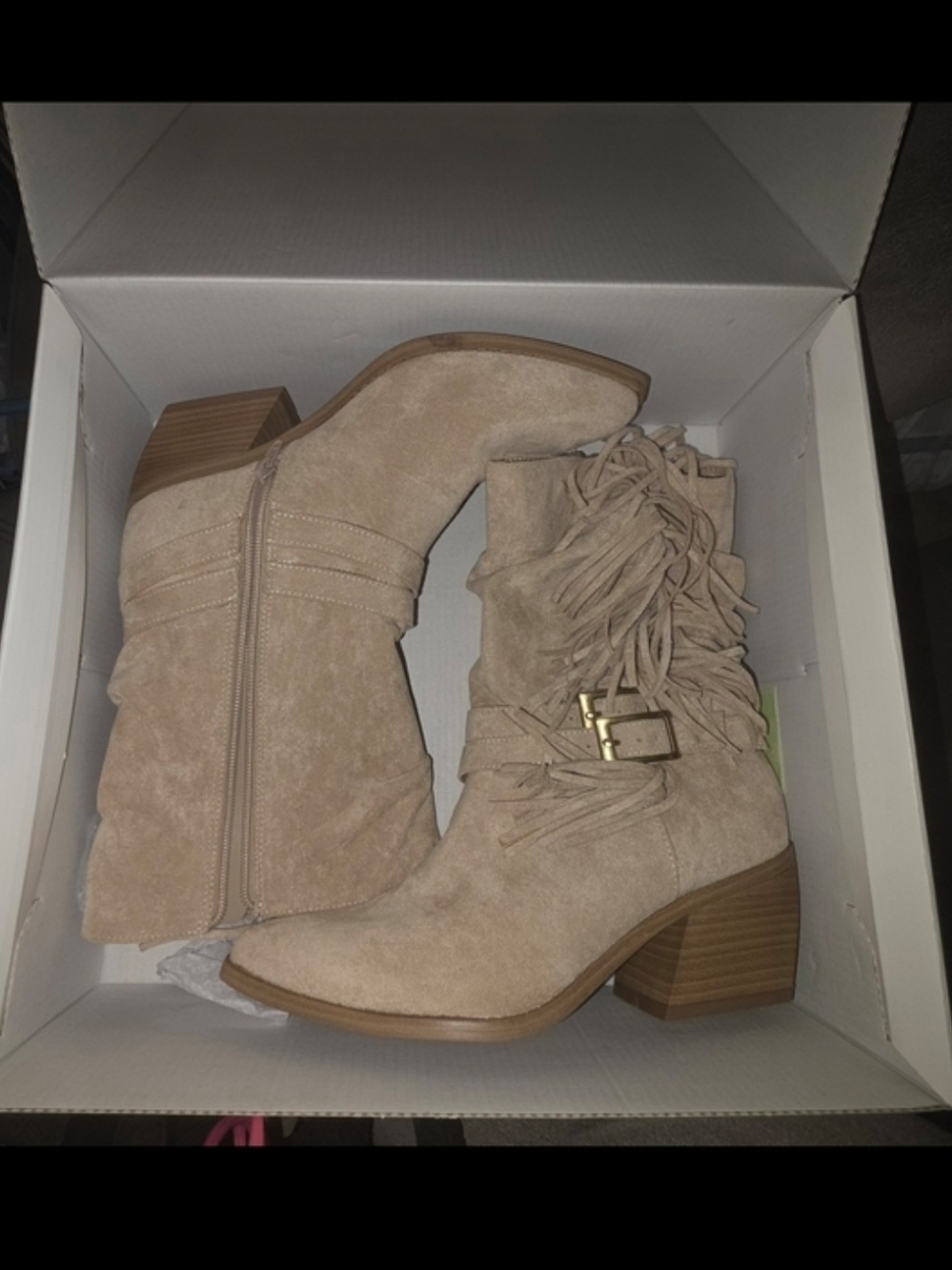 Madden NYC Women's Faux Suede Fringe Boots Size 8 BNIB - Picture 8 of 14
